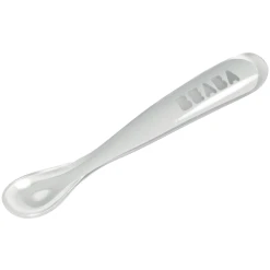 BEABA® Ergonomischer Babylöffel Aus Silikon 1. Altersstufe Grau