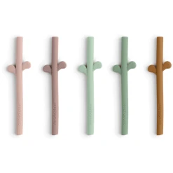 Done By Deer™ Peekaboo Strohhalm 5-er Pack Farbmix Rosa