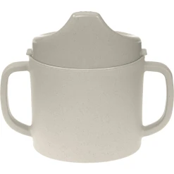 LÄSSIG Trinklernbecher Mit Henkel Uni Warm Grey