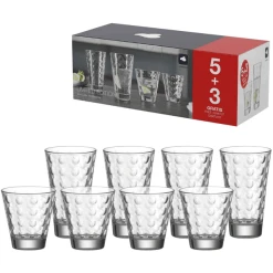 Leonardo Gläserset Optic 8er Set Transparent