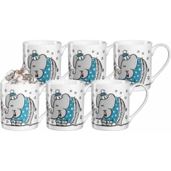 Leonardo Kindertassen Weihnachten Bambini 200 Ml 6er Set Blau