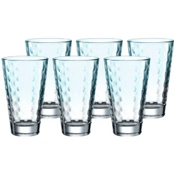 Leonardo Trinkgläser Optic 300 Ml 6er Set Blau