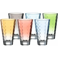 Leonardo Trinkgläser Optic 300 Ml 6er Set Bunt