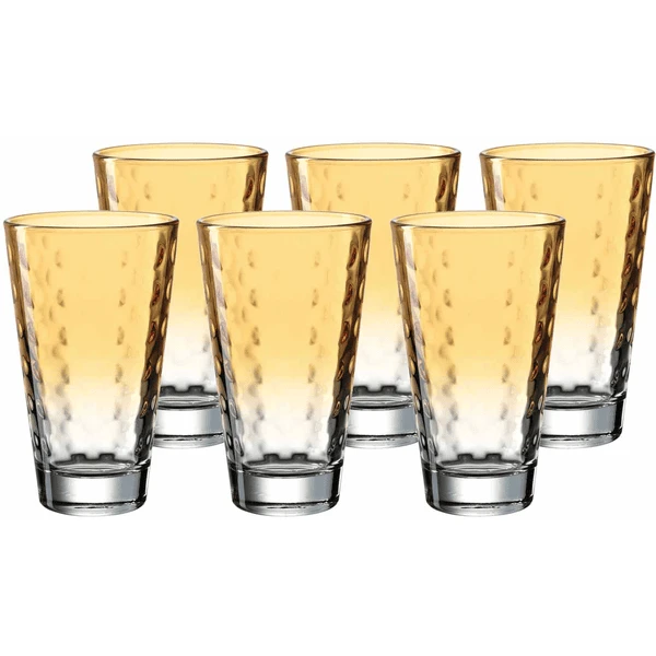 Leonardo Trinkgläser Optic 300 Ml 6er Set Gelb 1 Leonardo Trinkgläser Optic 300 Ml 6er Set Gelb