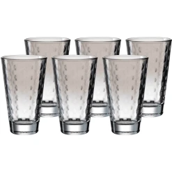 Leonardo Trinkgläser Optic 300 Ml 6er Set Grau
