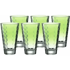 Leonardo Trinkgläser Optic 300 Ml 6er Set Grün