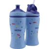 Nuby Nûby Trinkhalmflasche Und Trinkflasche Mit Pop-Up Verschluss 360ml Ab 12 Monate, Blau, 2 Stück