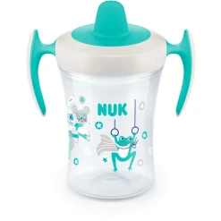 NUK Trainer Cup 230ml Weiche Trinktülle, Auslaufsicher Ab 6 Monaten Petrol