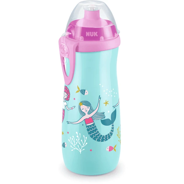 NUK Trinkflasche Sports Cup 450 Ml, Meerjungfrau Pink 1 NUK Trinkflasche Sports Cup 450 Ml, Meerjungfrau Pink
