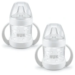 NUK Trinklernflasche Nature Sense 150 Ml In Weiß, 2 Stück
