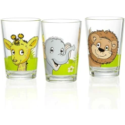 Ritzenhoff & Breker GmbH & Co. KG Kindergläser Dschungeltiere 205 Ml 3er Set Bunt