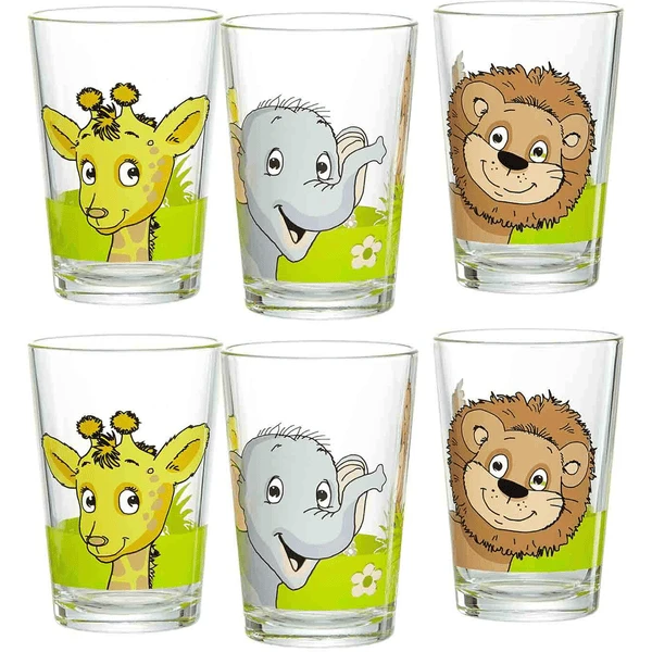 Ritzenhoff & Breker GmbH & Co. KG Kindergläser Dschungeltiere 205 Ml 6er Set Bunt 1 Ritzenhoff & Breker GmbH & Co. KG Kindergläser Dschungeltiere 205 Ml 6er Set Bunt