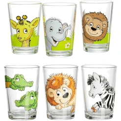 Ritzenhoff & Breker GmbH & Co. KG Kindergläser Dschungeltiere & Happy Zoo 205 Ml 6er Set Bunt