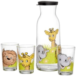 Ritzenhoff & Breker GmbH & Co. KG Kindergläser + Karaffe Dschungeltiere 4er Set Bunt