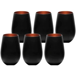 Stölze Lausitz Becher Elements 465 Ml 6er Set Schwarz-bronze