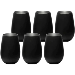 Stölze Lausitz Becher Elements 465 Ml 6er Set Schwarz-silber
