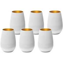 Stölze Lausitz Becher Elements 465 Ml 6er Set Weiß-gold