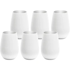 Stölze Lausitz Becher Elements 465 Ml 6er Set Weiß-silber